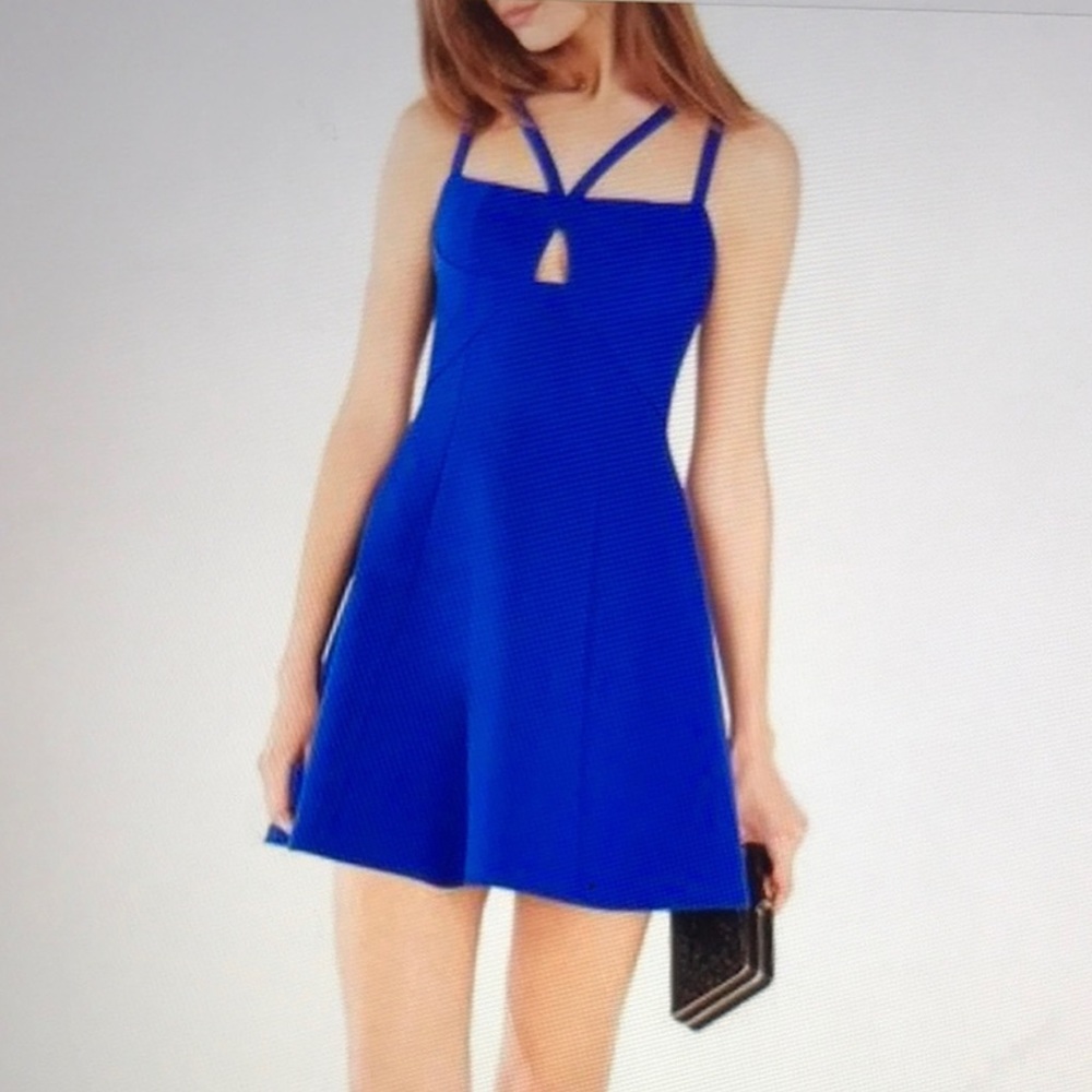 BCBGMaxAzria Strappy Blue Mini Dress